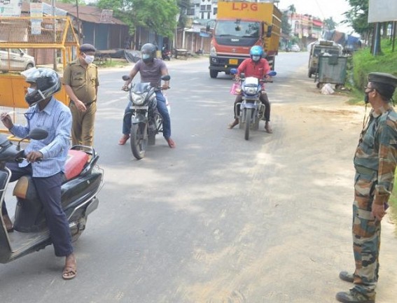 Tripura : Reasonless Road-Goers returned to home or brought under Action Tripura : Reasonless Road-Goers returned to home or brought under Action